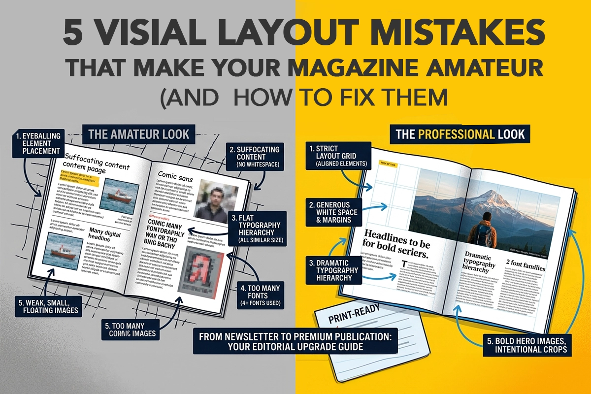 5 Visual Layout Mistakes That Make Your Magazine Look Amateur (And How to Fix Them)